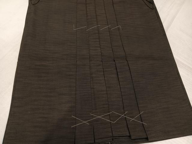 平和屋着物●男性 行灯袴 横段文 正絹 逸品 AABK3284ph
