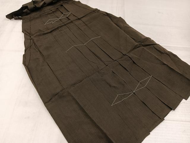 平和屋着物●男性 行灯袴 縞 正絹 逸品 未使用 AABK3287ph