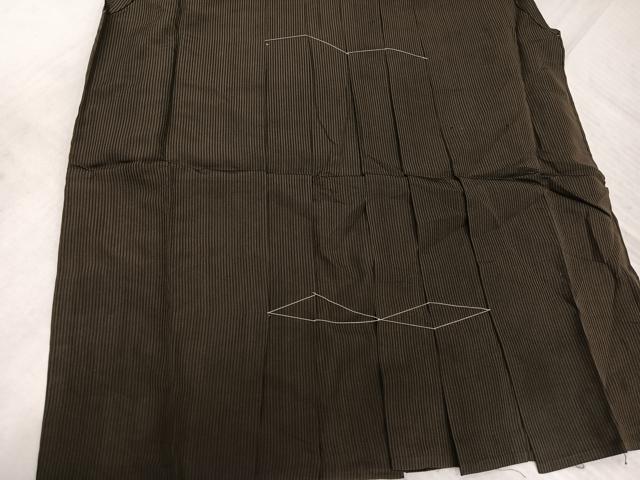 平和屋着物●男性 行灯袴 縞 正絹 逸品 未使用 AABK3287ph