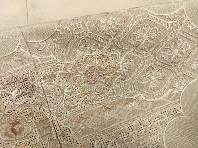平和屋着物●豪華色留袖 総刺繍 中国三大刺繍 汕頭刺繍 スワトウ刺繍 花尽くし 正絹 逸品 AABK3298ph