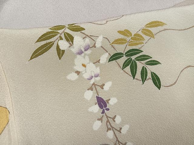 平和屋着物●訪問着 地紙花文 暈し染め 金彩 正絹 逸品 AABK3301ph