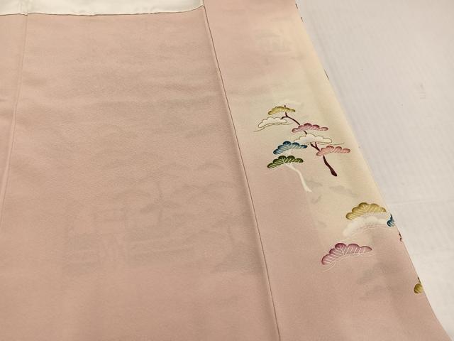 平和屋着物●訪問着 作家物 松竹梅風景文 暈し染め 金彩 正絹 逸品 AABK3306ph