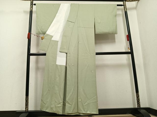 平和屋着物●本加賀友禅作家 柿本市郎監修 小紋 草花文 正絹 逸品 AABK3311ph