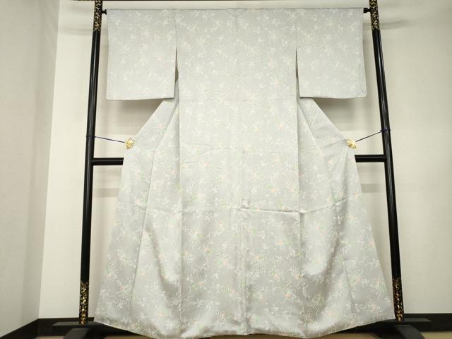 平和屋着物●上質な小紋 花唐草文 正絹 逸品 AABK3322ck