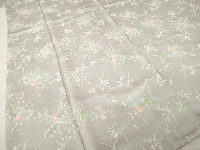平和屋着物●上質な小紋 花唐草文 正絹 逸品 AABK3322ck