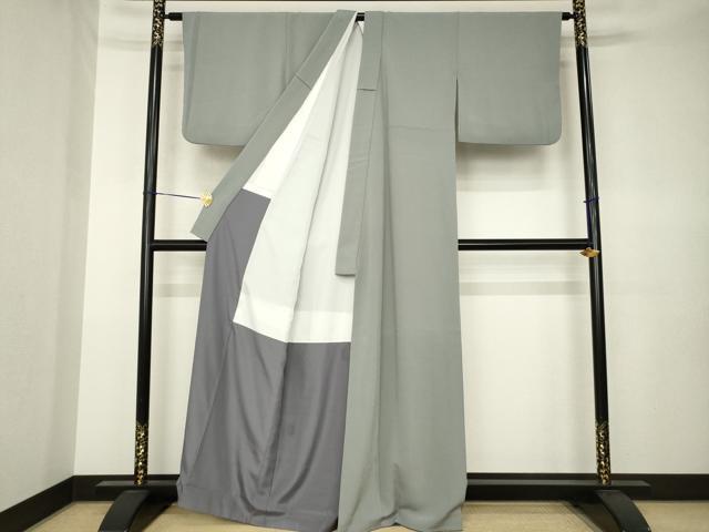 平和屋着物●色無地 青白橡色 洗える着物 AABK3330ck
