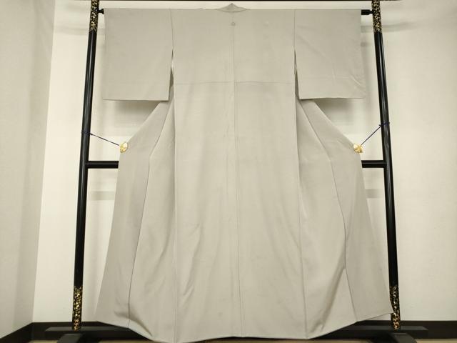 平和屋着物●上質な色無地 茶鼠色 正絹 逸品 AABK3335ck