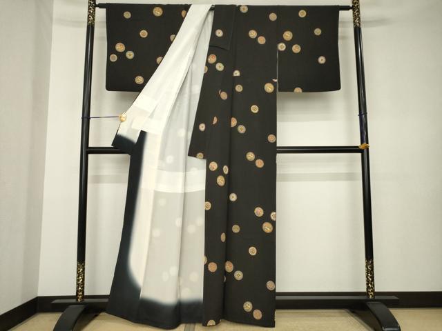 平和屋着物●上質な小紋 花丸文 正絹 逸品 AABK3336ck