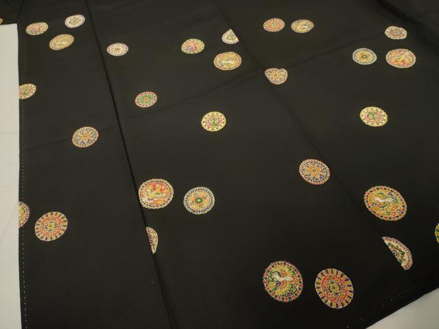 平和屋着物●上質な小紋 花丸文 正絹 逸品 AABK3336ck