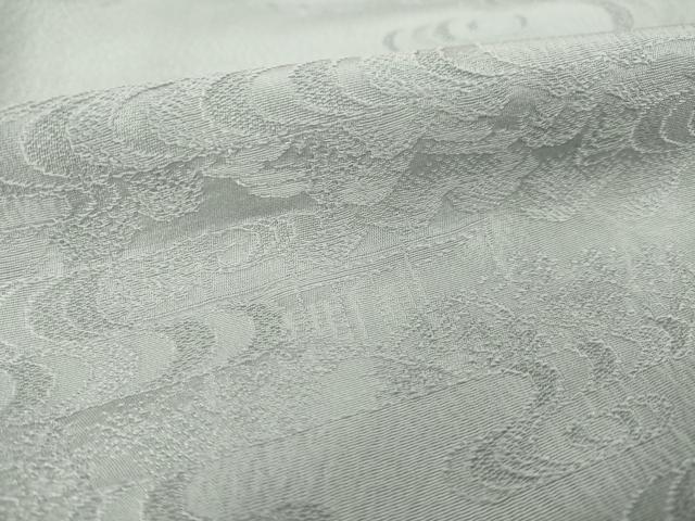 平和屋着物●上質な色無地 流水地紋 素鼠色 正絹 逸品 AABK3348ck