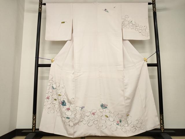 平和屋着物●訪問着 石畳花文 正絹 逸品 AABK3349ck