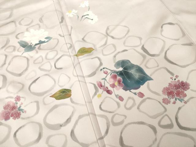 平和屋着物●訪問着 石畳花文 正絹 逸品 AABK3349ck
