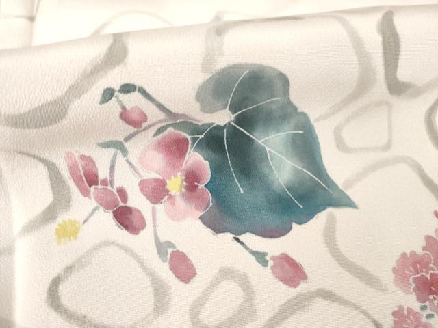 平和屋着物●訪問着 石畳花文 正絹 逸品 AABK3349ck