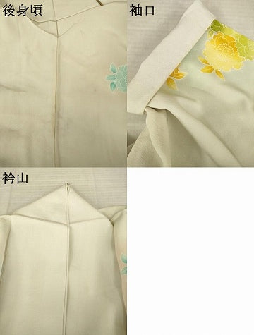 平和屋着物●訪問着 舞花文 暈し染め 金彩 正絹 逸品 AABK3359ck