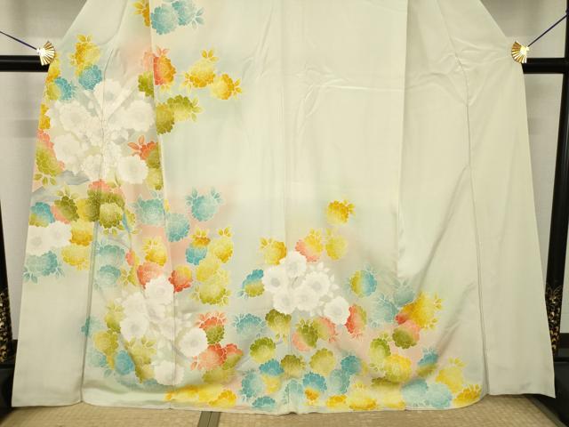 平和屋着物●訪問着 舞花文 暈し染め 金彩 正絹 逸品 AABK3359ck