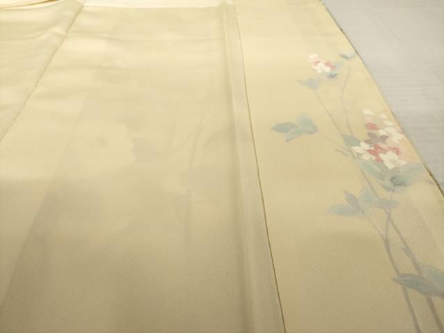 平和屋着物●訪問着 駒刺繍 枝花文 暈し染め 金彩 正絹 逸品 AABK3361ck