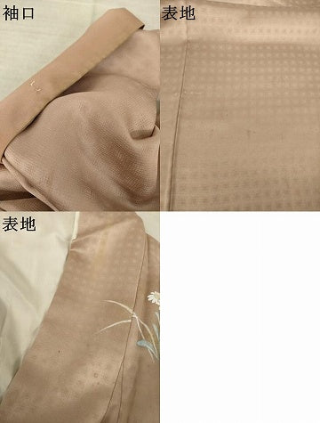 平和屋着物●訪問着 手描き 草花文 金彩 正絹 逸品 AABK3376ck