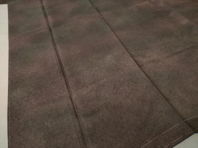 平和屋着物●本場染大島紬 霞文 宮脇兼太郎商店 証紙付き ロング丈 正絹 逸品 AABK3398ck