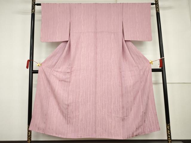 平和屋着物●上質な小紋 笹竹文 正絹 逸品 AABK3417cs