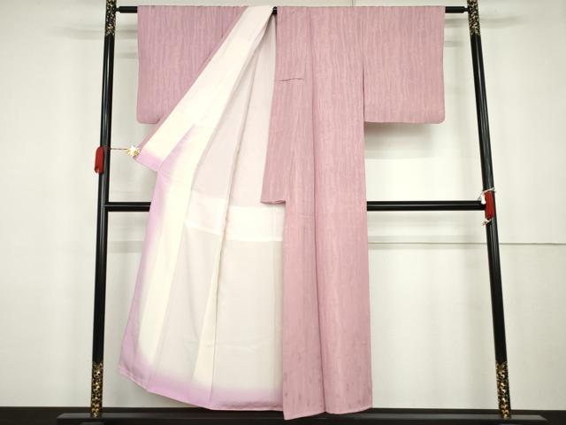 平和屋着物●上質な小紋 笹竹文 正絹 逸品 AABK3417cs