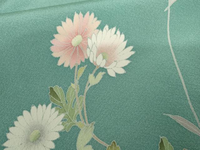 平和屋着物●訪問着 友禅 作家物 枝花文 暈し染め 正絹 逸品 AABK3419cs