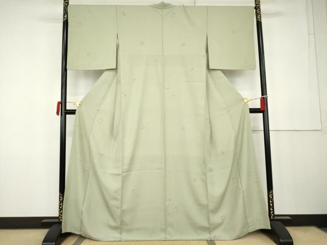 平和屋着物●上質な小紋 花丸文 正絹 逸品 AABK3420cs