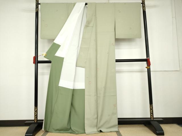 平和屋着物●上質な小紋 花丸文 正絹 逸品 AABK3420cs