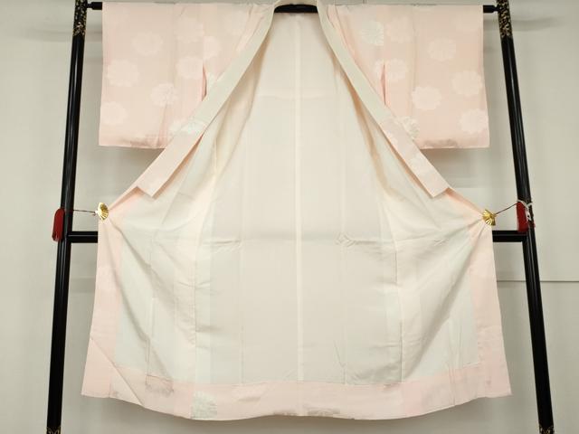 平和屋着物●長襦袢 袷 絞り 舞花文 正絹 逸品 AABK3436cs