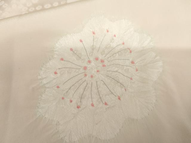 平和屋着物●長襦袢 袷 絞り 舞花文 正絹 逸品 AABK3436cs