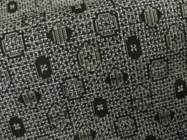 平和屋着物●本場大島紬 割込み絣 亀甲花文 正絹 逸品 AABK3443cs