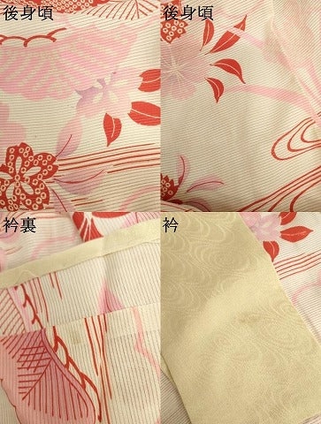平和屋着物*夏物 アンティーク 大正ロマン 長襦袢 絽 松竹梅文 正絹 逸品 AABK3463cs