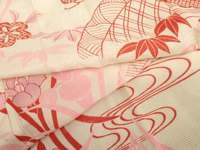 平和屋着物*夏物 アンティーク 大正ロマン 長襦袢 絽 松竹梅文 正絹 逸品 AABK3463cs