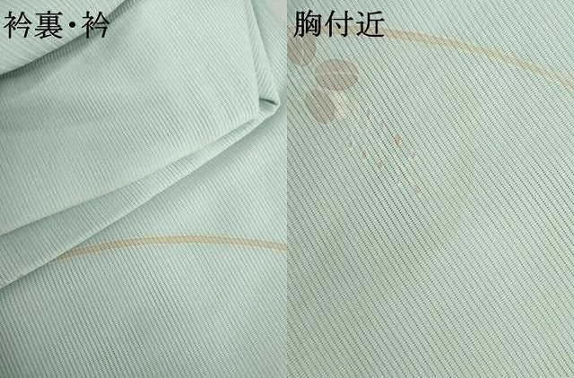 平和屋着物*夏物 訪問着 絽 友禅 枝花文 暈し染め 金彩 正絹 逸品 AABK3475cs