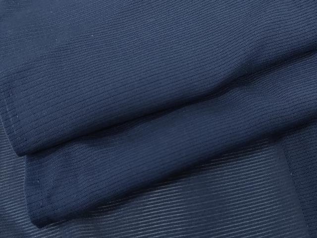 平和屋着物*夏物 色無地 絽 鉄紺色 正絹 逸品 AABK3484cs