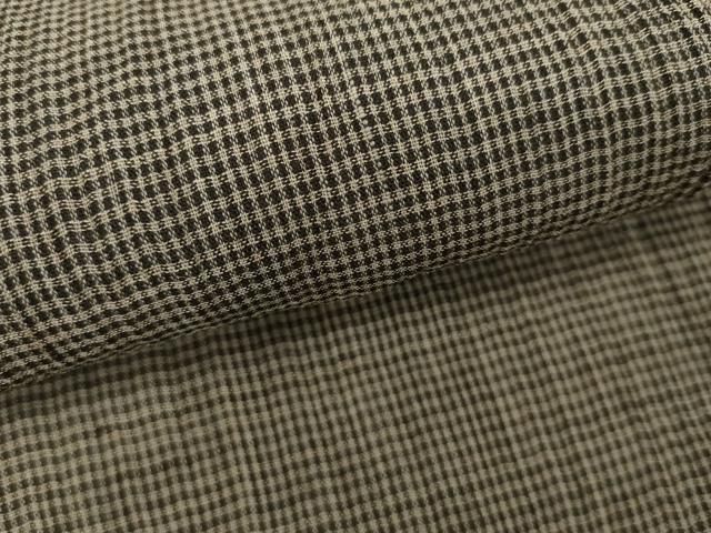 平和屋着物*夏物 男性 小千谷ちぢみ 格子 麻 逸品 AABK3515cs