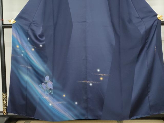 平和屋着物●染色作家 青木龍雲 訪問着 枝花文 暈し染め 金彩 正絹 逸品 AABK3518cs