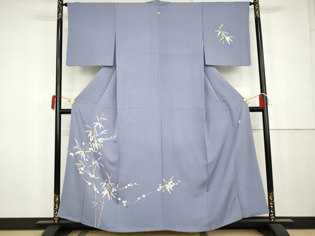 平和屋着物●本加賀友禅作家 南克治 訪問着 枝花文 正絹 逸品 AABK3525cs