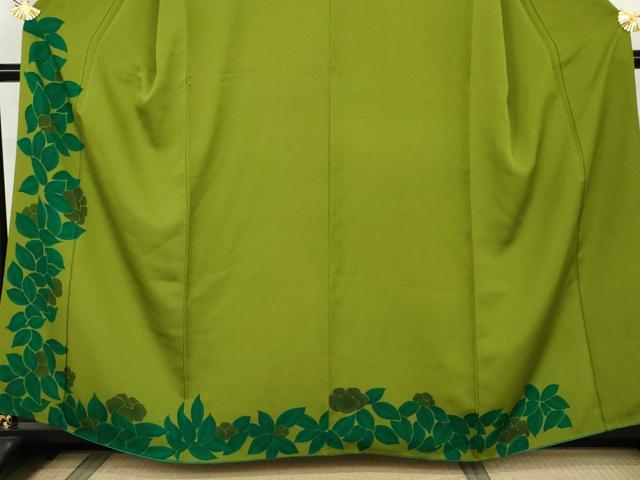 平和屋着物●色留訪問着 草花文 正絹 逸品 AABK3533cs