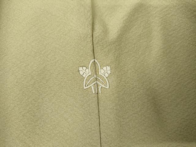 平和屋着物●上質な色無地 柳茶色 正絹 逸品 AABK3535cs