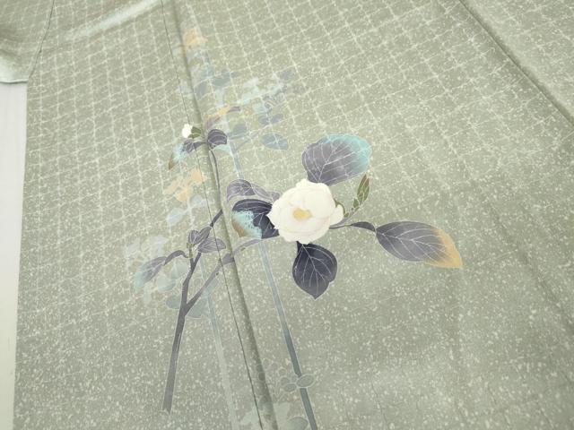 平和屋着物●訪問着 友禅 枝花文 暈し染め 正絹 逸品 AABK3549cs