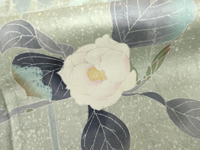 平和屋着物●訪問着 友禅 枝花文 暈し染め 正絹 逸品 AABK3549cs