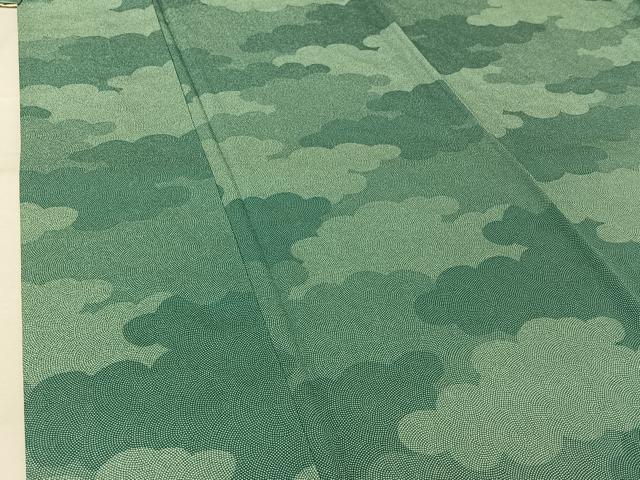 平和屋着物▽江戸小紋 単衣 雲重ね文 鮫小紋柄 正絹 逸品 AABK3561jh