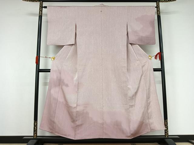 平和屋着物▽訪問着 単衣 お召地 霞文 正絹 逸品 AABK3582jh