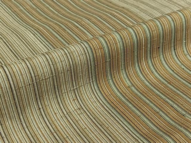 平和屋着物▽上質な紬 単衣 縞 鈴乃屋扱い 正絹 逸品 AABK3594jh