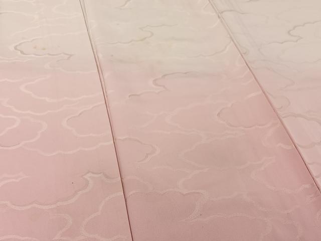 平和屋着物▽訪問着 単衣 雲重ね文 暈し染め 正絹 逸品 AABK3613jh