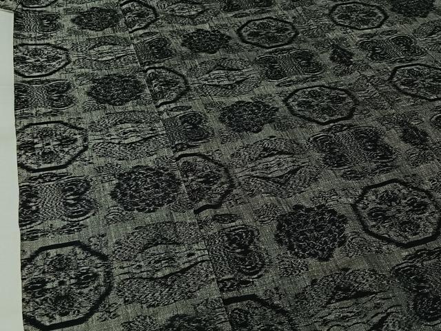 平和屋着物▽上質な紬 単衣 遠州椿 正絹 逸品 AABK3667jh