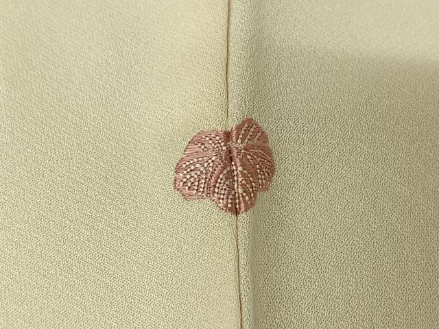 平和屋着物▽訪問着 単衣 草葉文 正絹 逸品 AABK3670jh