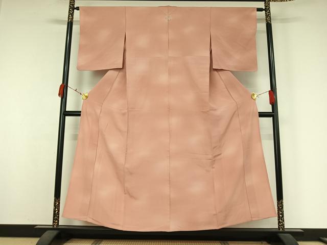 平和屋着物▽上質な小紋 単衣 霞文 正絹 逸品 AABK3673jh