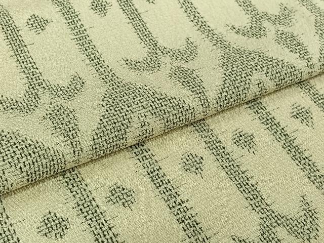平和屋着物▽本塩沢 単衣 幾何学文様 正絹 逸品 AABK3674jh