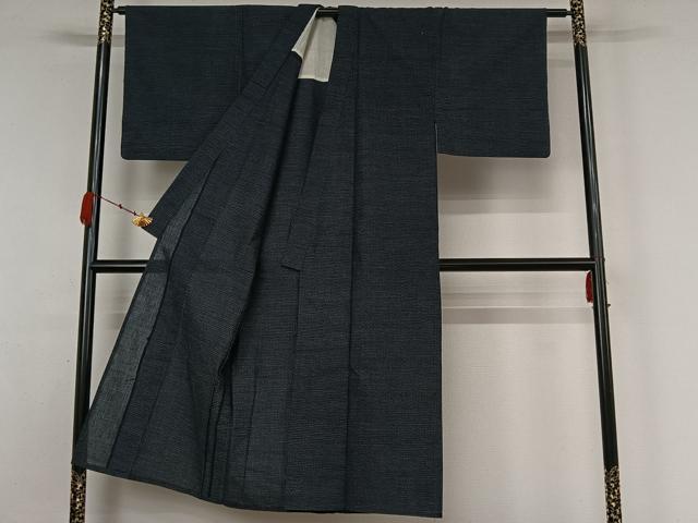 平和屋着物▽男性 小紋 単衣 亀甲柄 AABK3675jh